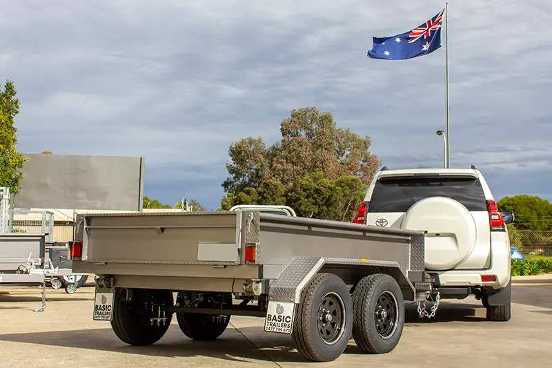 New trailer being safely towed