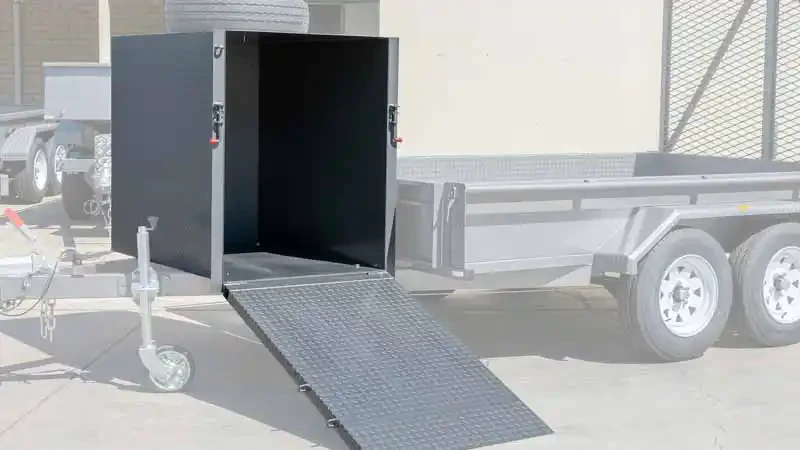 Enclosed Mower Box W/Ramp 1200L X 750W 1050H