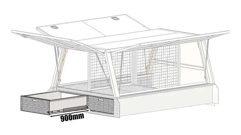 900mm Rear slide draw #4